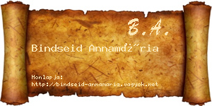 Bindseid Annamária névjegykártya